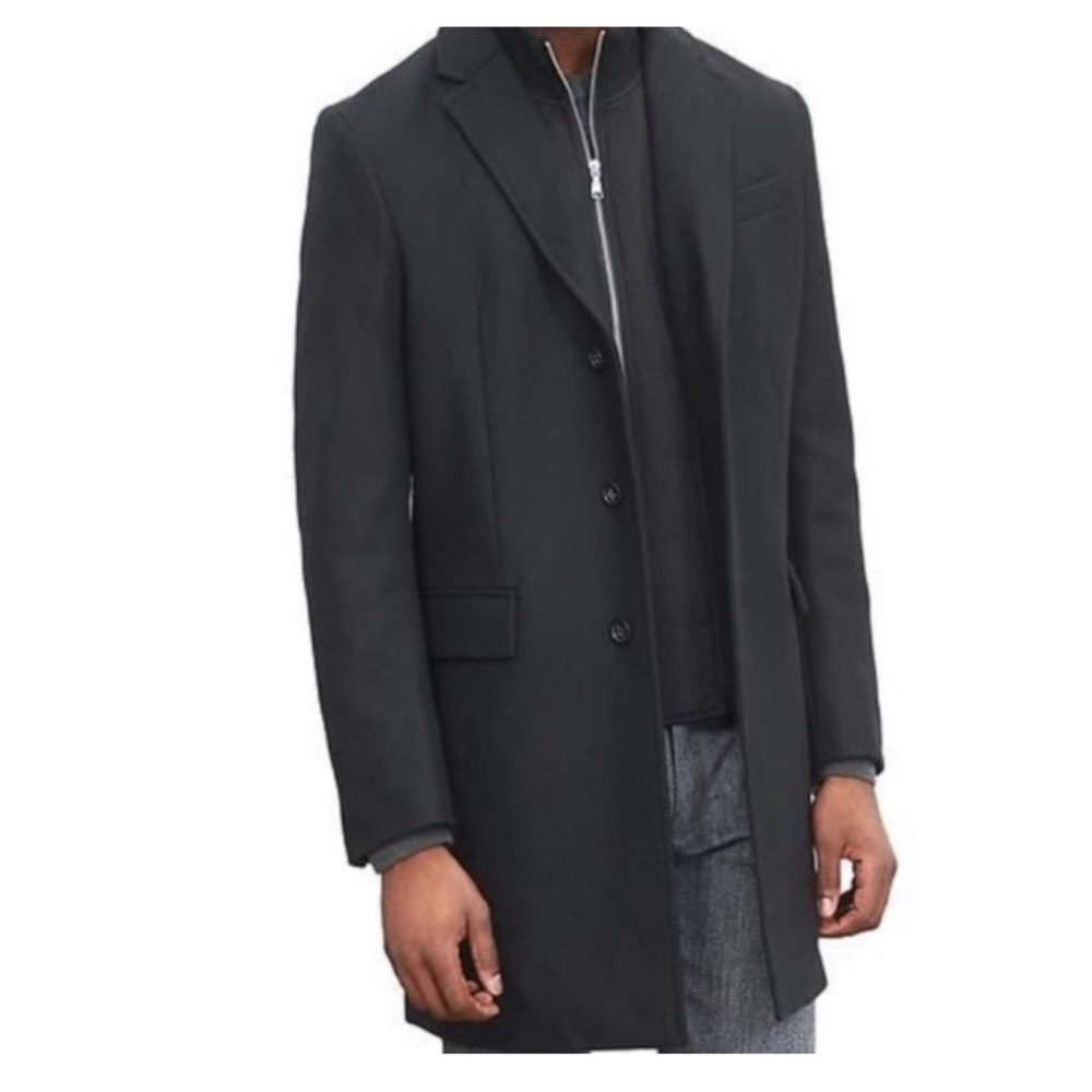Banana Republic Italian wool cashmere blend top coat medium